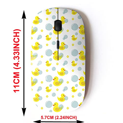 Wireless Mouse: CJCBROES 2.4G Cute Pattern Design – Side View