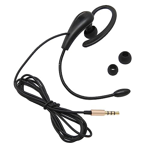 Call Center Headset: ASHATA Single Ear Hook 3.5mm Noise – Front View