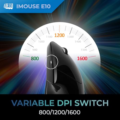 Adesso iMouse E10: Vertical Ergonomic Optical 6-Button 2.4 – Packaging
