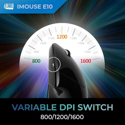Adesso iMouse E10: Vertical Ergonomic Optical 6-Button 2.4 – Packaging