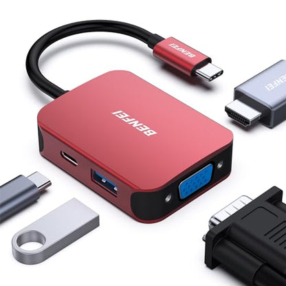 Adapter Benfei: BENFEI USB C HUB 4-in-1 USB Type-C to HDMI – Front View
