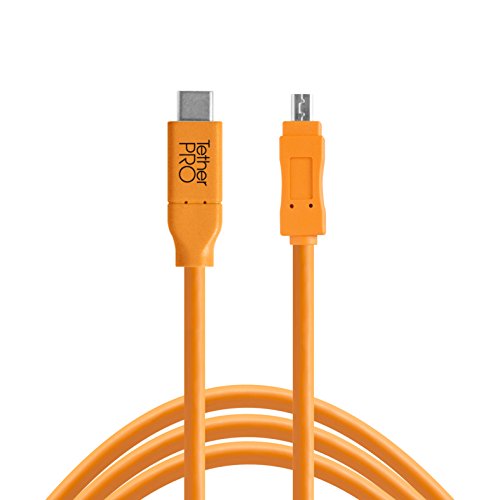Tether Tools: TetherPro USB-C to USB 2.0 Mini-B 8-Pin Cable – Front View