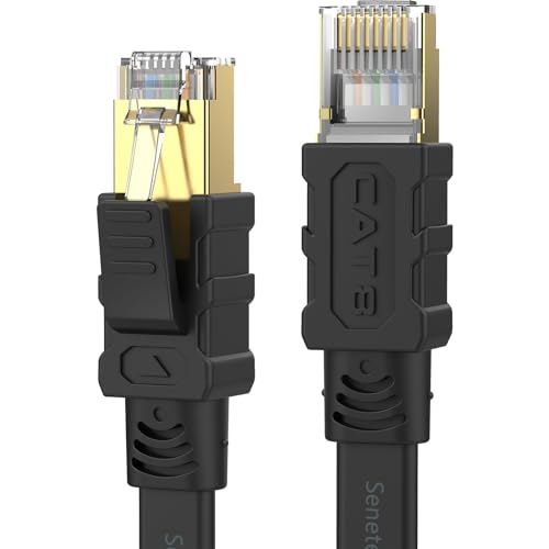 Cable Senetem: Senetem Cat 8 Ethernet Cable 75ft High-Speed – Front View