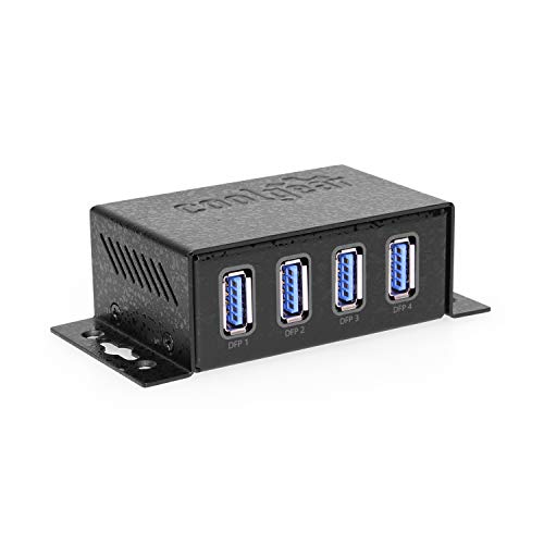 Hub Powered: USB 3.2 4-Port Mini Hub 5Gbps Fast Data – Front View