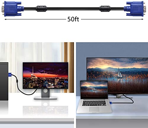 VGA Male: PASOW HD15 Male to Male Cable – In Use