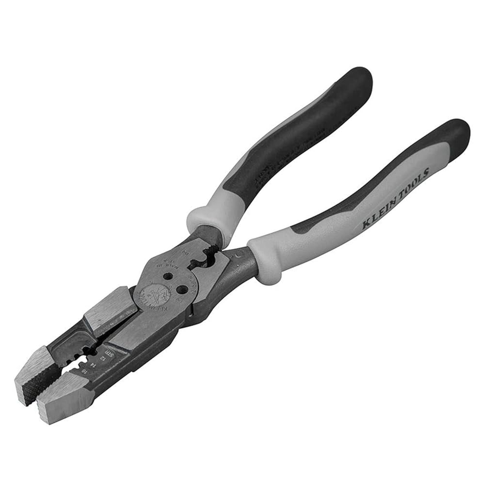 Klein Tools Pliers, Hybrid Multi Purpose Tool with Crimper, Bolt Shearing Holes and Stripper J215-8CR