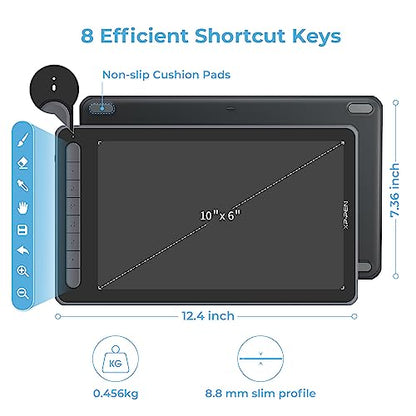 Drawing Tablet: XPPen Deco LW Wireless 10x6 Bluetooth – Size Reference