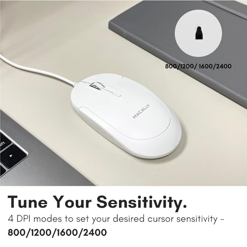 Macally Wired USB C Mouse: Macally UCDYNAMOUSE Type C – In Use