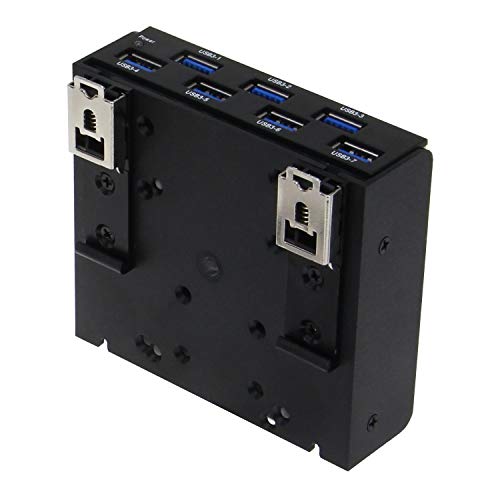 Mounting Sedna: SEDNA USB 3.1 Gen 1 7 Port DIN-Rail – Front View