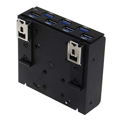 Mounting Sedna: SEDNA USB 3.1 Gen 1 7 Port DIN-Rail – Front View