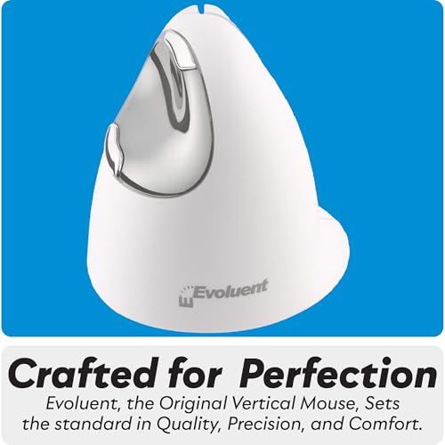 Ergonomic Mouse: Evoluent VerticalMouse VM4RB White Regular – In Use