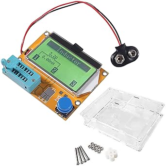 Organizer Multifunction Meter DIY kit, Mega 328 Graphic Transistor Tester, NPN PNP Diodes Triode Capacitor ESR SCR MOSFET Resistor Inductance LCD Display Checker with case