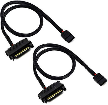 SATA Power Adapter Cable: TeamProfitcom 15-Pin Male to SATA – Front View