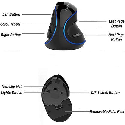 Tech Digital: J-Tech Digital Wired Ergonomic Vertical USB – Close-up Detail