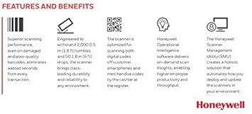 Honeywell 1950GSR-2USB-R Handheld Barcode Reader inc USB Cable