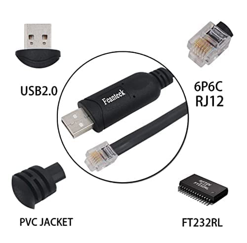 APC Cable: Feanteek APC Serial Cable 940-0144b USB to RJ12 – Side View