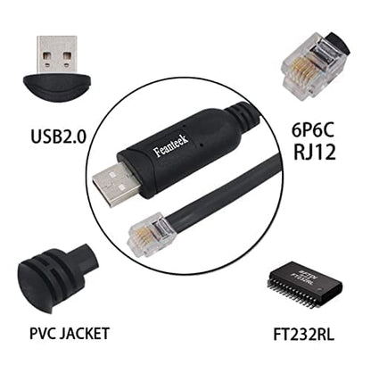 APC Cable: Feanteek APC Serial Cable 940-0144b USB to RJ12 – Side View