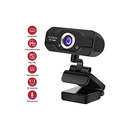 Codi Aquila: CODi A05024 HD 1080P Fixed Focus Webcam – Side View