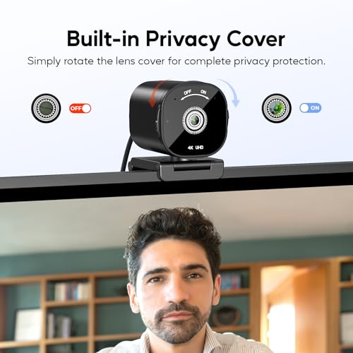 Holyask 4K Webcam: Ultra 4K HD Autofocus Dual – Close-up Detail