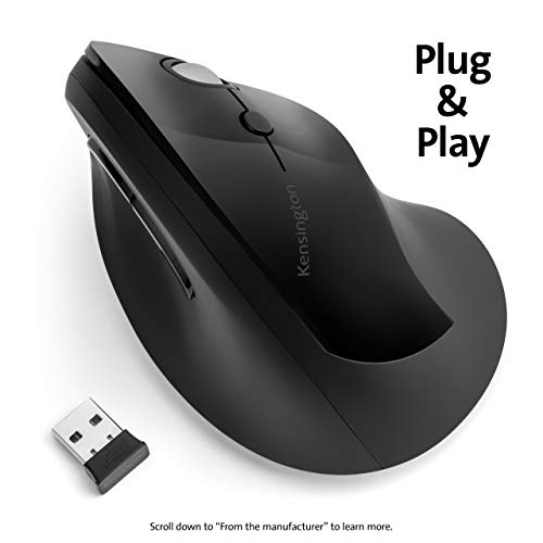 Kensington Pro Fit Ergo Vertical Wireless Mouse – Back View