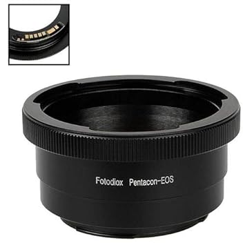 Fotodiox Lens Mount Adapter Compatible with Pentacon 6 (Kiev 66) SLR Lens to Canon EOS (EF, EF-S) Mount D/SLR Camera Body - with Gen10 Focus Confirmation Chip