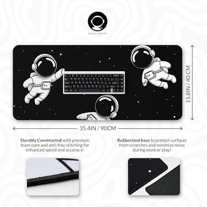 Gaming Mouse Pad: Keycadets Gravity Large Desk Pad for – Front View