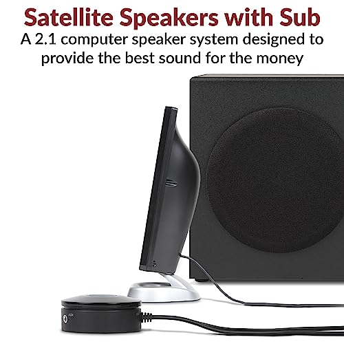 Cyber Acoustics CA-3090 2.1 Speaker System – Side View