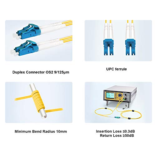 328ft Fiber: FLYPROFiber 100M OS2 Single Mode Duplex Fiber – Side View