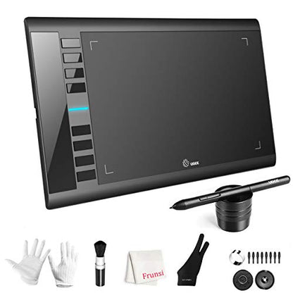 Tablet Graphics: UGEE M708 10x6 Inch Large Drawing Tablet – Front View