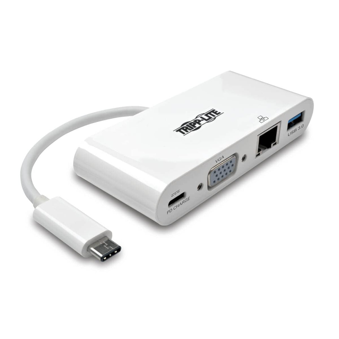 Tripp Lite USB C to VGA Multiport Video Adapter Converter 1080p w/ USB-A Hub