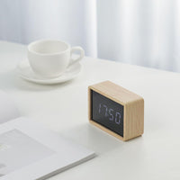 Fancial Wooden Appearance LED Digital Alarm Clock with 3 Brightness adjustments and 3 Alarm Modes 10.2 * 7 * 4cm