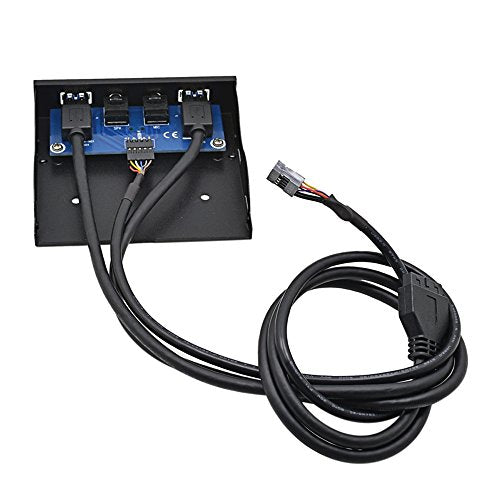 C-Zone 3.5" Floppy Bay High Speed 5 Gbps 20Pin 2 Port USB – In Use