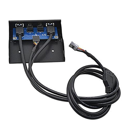 C-Zone 3.5" Floppy Bay High Speed 5 Gbps 20Pin 2 Port USB – In Use