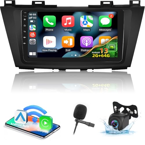 EKAT [2+64G] Android Car Stereo for Mazda 5 2010-2015 – Front View