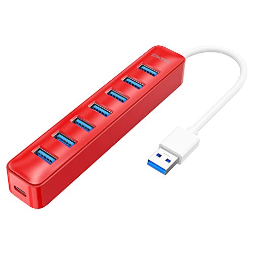 Hub Idsonix: iDsonix USB Hub 3.0 7-Port Splitter – Front View