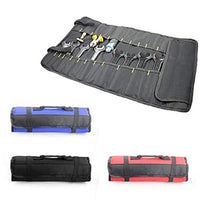 Wrench Roll Up Tool Roll Pouch Bag with 22 Pockets, Big Tote Carrier Organizer Easy Storage Roll Up Tool Set Bag for Electrician, HVAC, Plumber, Carpenter or Mechanic Tool Pouch Organizer Black