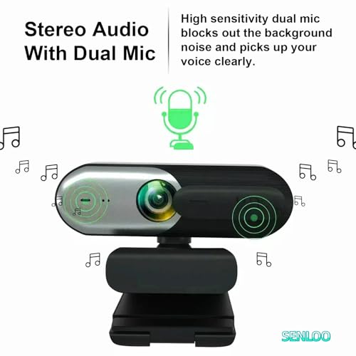 Desktop Webcam with Microphone – Close-up Detail