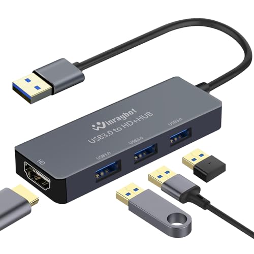 Adapter External: USB 3.0 to HDMI Converter with USB – Front View