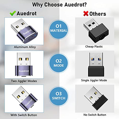 Auedrot Mouse Jiggler: Undetectable Metal USB Mouse Mover – In Use