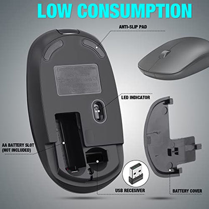 Mouse Laptop: Kingdder 10 Pack 2.4G Computer Mouse 1000 DPI – Packaging