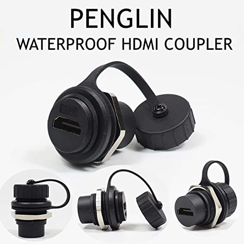 Female Penglin HDMI Coupler: PENGLIN 2PCS Waterproof IP67 – Close-up Detail