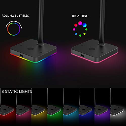 KAFRI RGB Dual Headphone Stand – Side View
