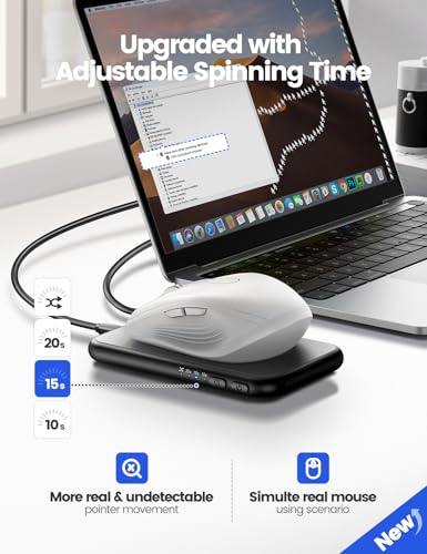 Mouse Jiggler: EAXBUX Ultra-Slim 100% Undetectable Mouse – Side View