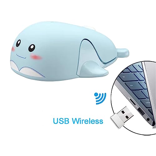 Wireless Mouse Computer: Samudgate Dolphin Shape 2.4GHz USB – Side View
