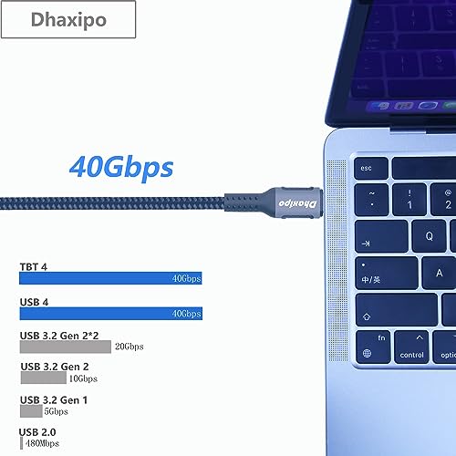 Thunderbolt Cable: Dhaxipo USB 4 for Thunderbolt 4 Cable 5ft – In Use