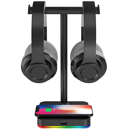 KAFRI RGB Dual Headphone Stand – Front View