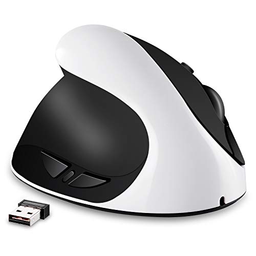 Left Handed Mouse: AURTEC Rechargeable 2.4G Wireless – Front View