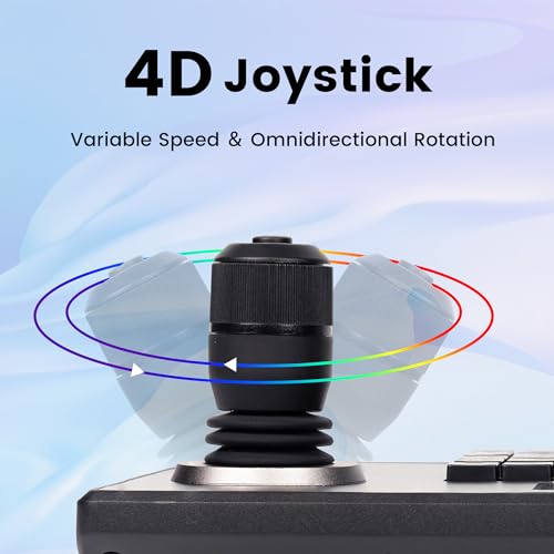 PTZ Controller: iUzee 4D Joystick PTZ Camera Keyboard – Close-up Detail