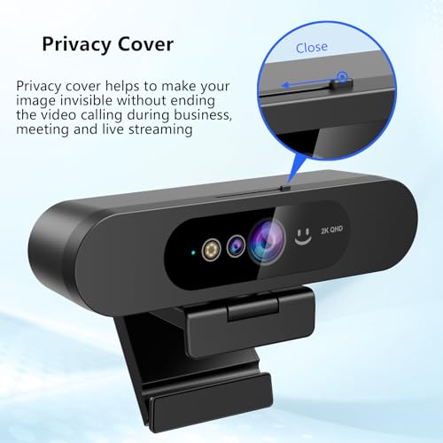 Webcam Moertek: MOERTEK 2K QHD Webcam with Windows Hello – Packaging