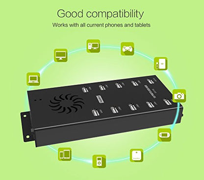 Hub Port: Sipolar 10-Port Powered USB Data Hub – In Use